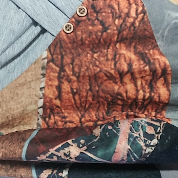 Women's top tunic blouse earthy colors size large ten ency - Picture 6 of 10